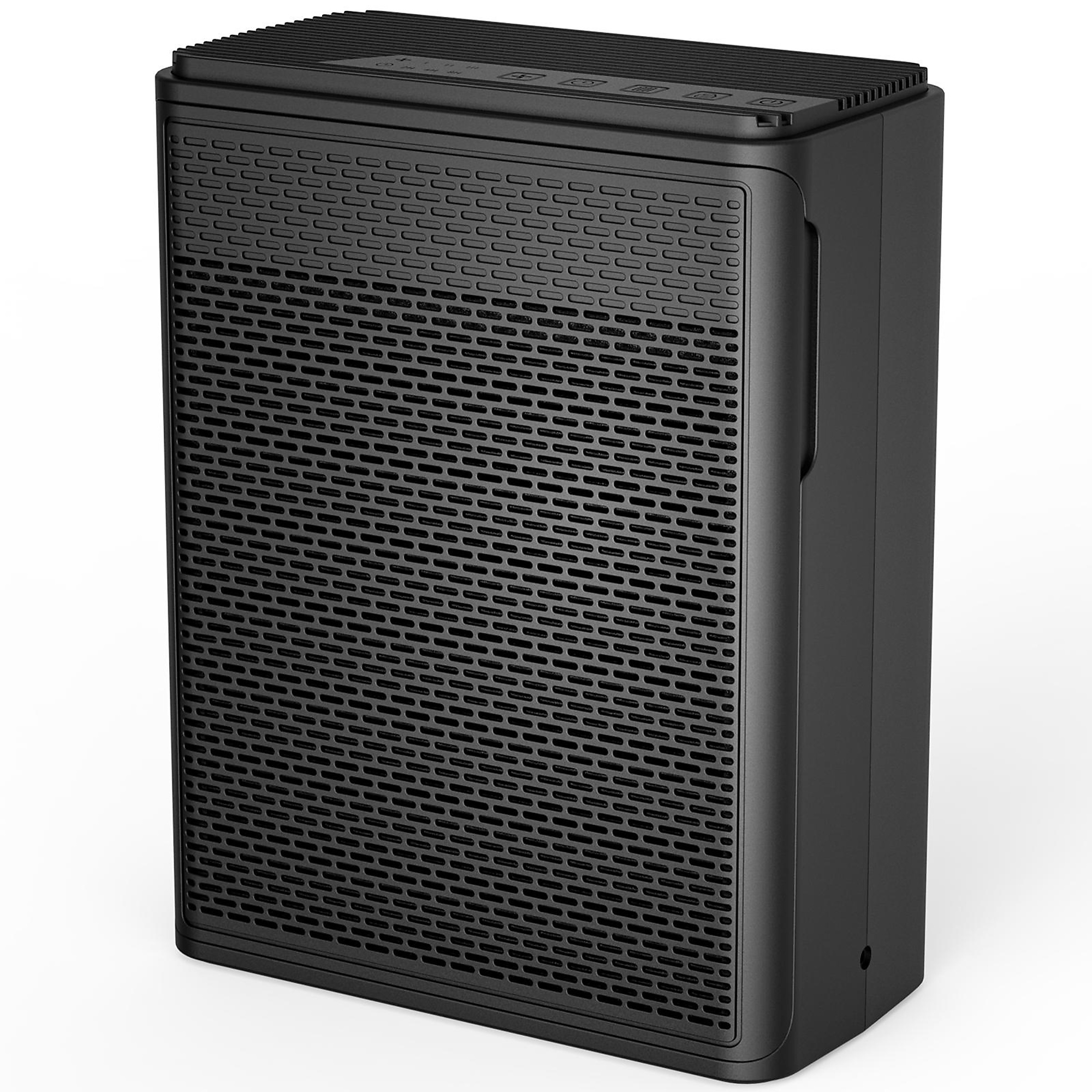 EdenDirect 1500 sq. ft. HEPA - True Large Room Air Purifier in Black with 22dB Sleep Mode, Timer & Child Lock